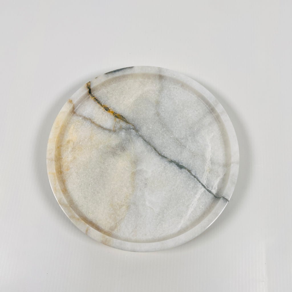 Grey Veined Marble Plate