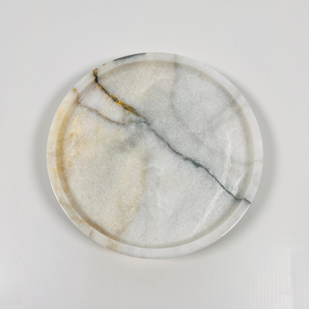 Grey Veined Marble Plate