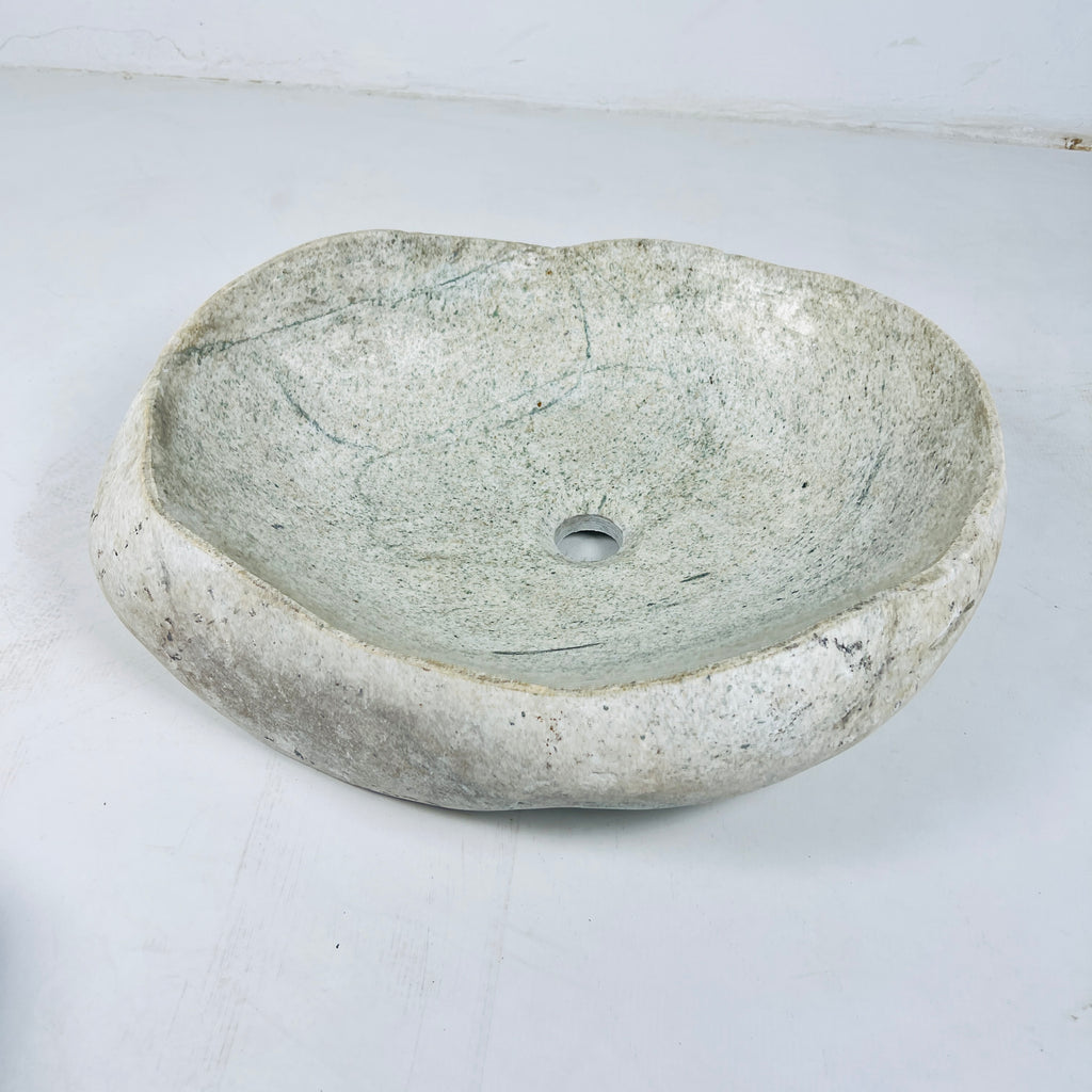 Eggshell Ripple River Stone Sink