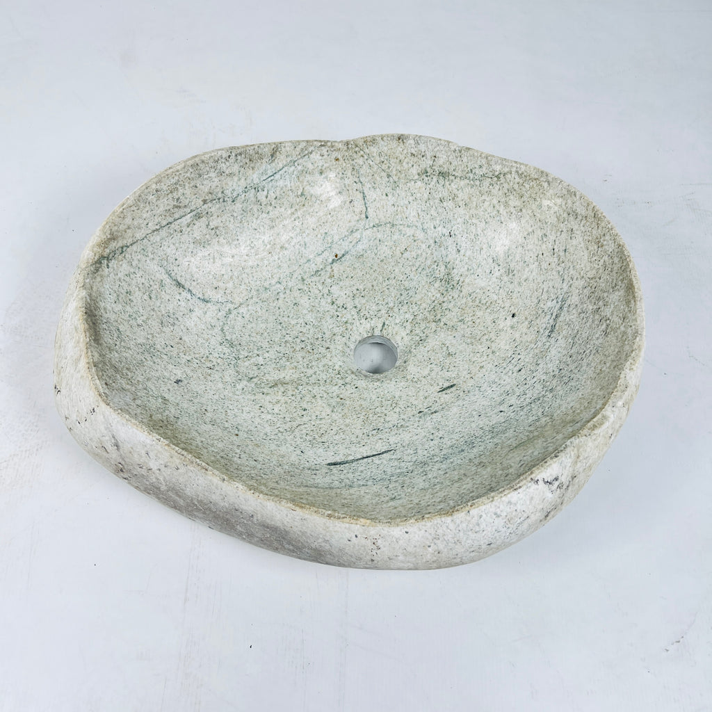 Eggshell Ripple River Stone Sink