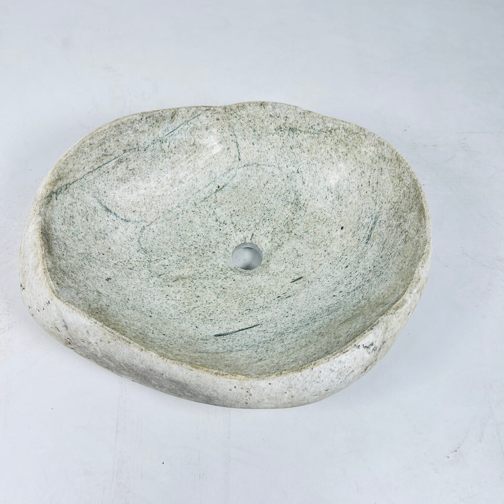 Eggshell Ripple River Stone Sink