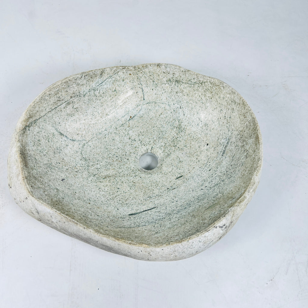 Eggshell Ripple River Stone Sink