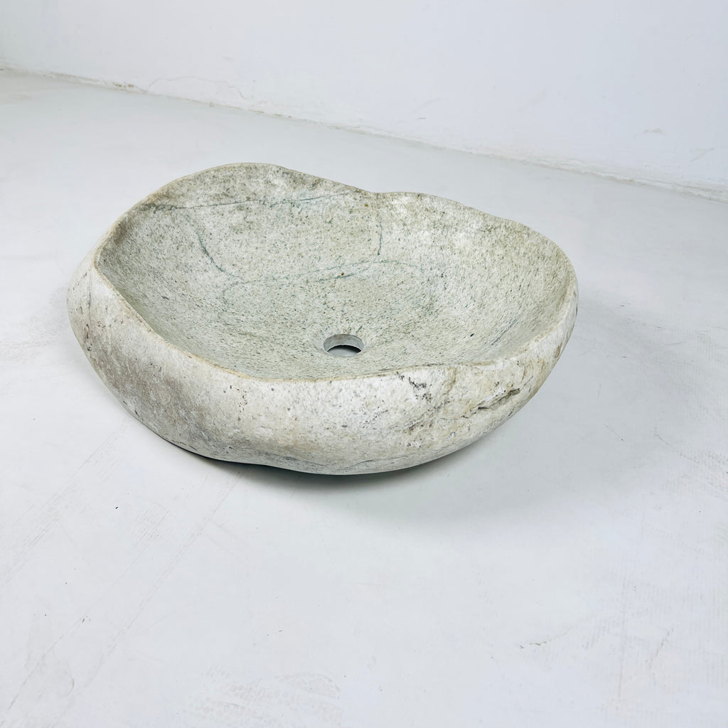 Eggshell Ripple River Stone Sink