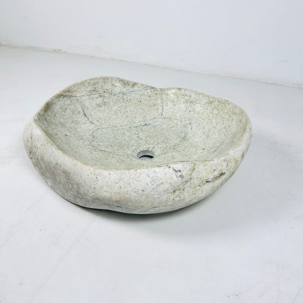 Eggshell Ripple River Stone Sink