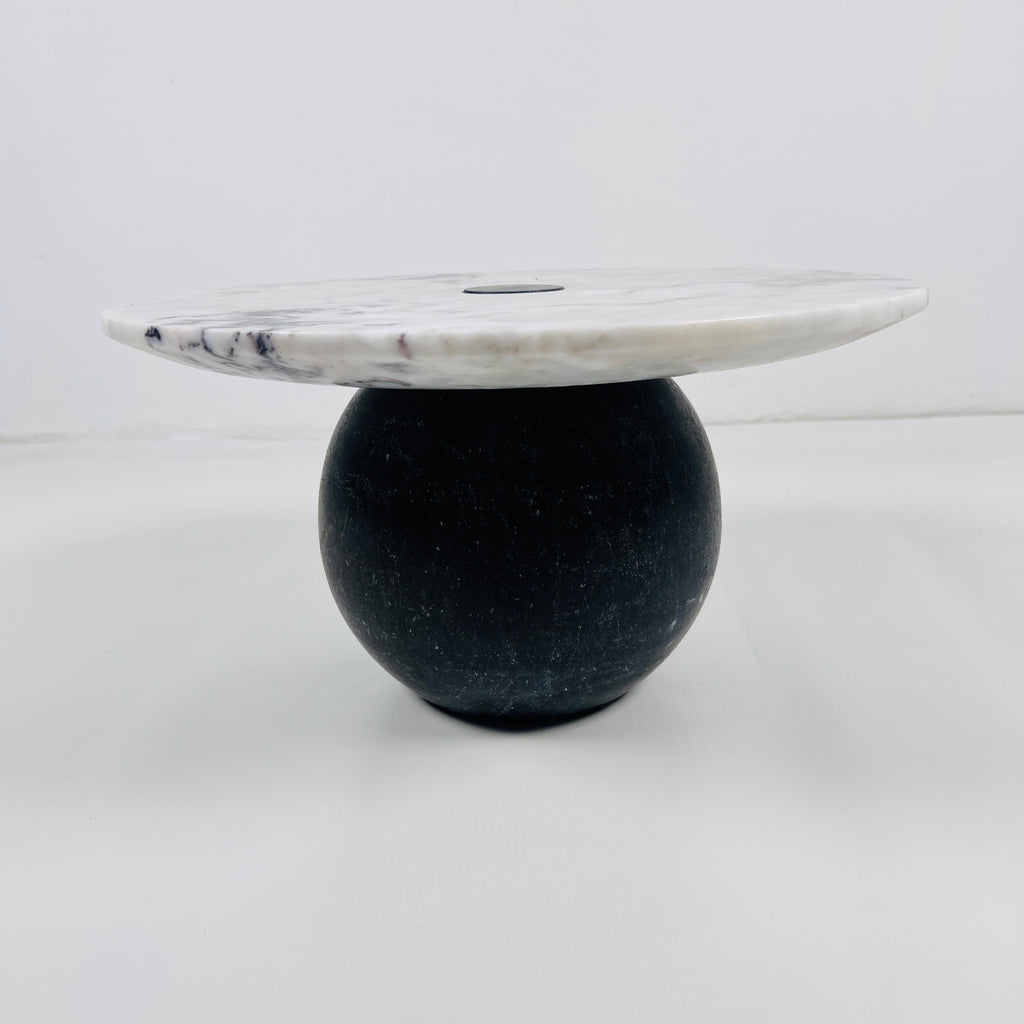 Light Grey Ball Bottom Marble Dessert Stand