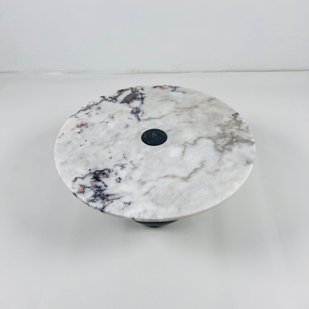 Light Grey Ball Bottom Marble Dessert Stand