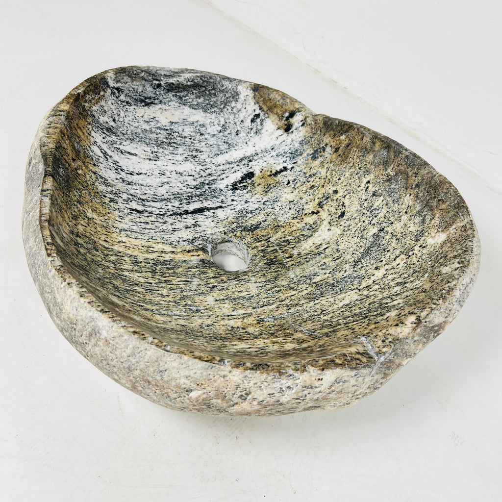 Golden Brushed River Stone Sink