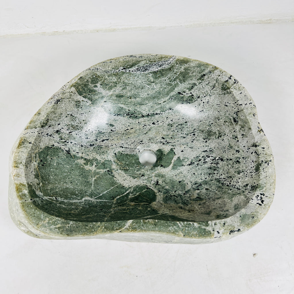 Green Speckeled River Stone Sink