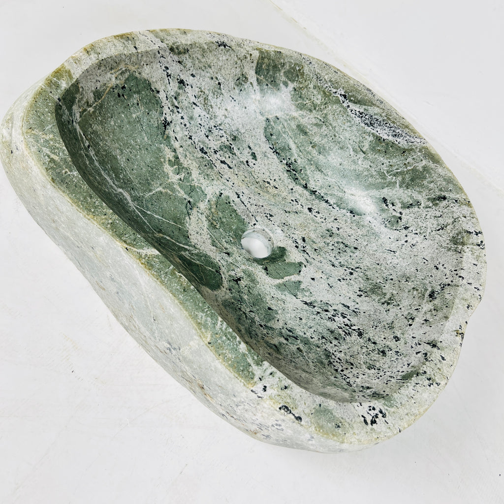 Green Speckeled River Stone Sink