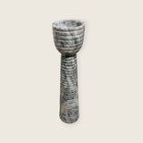 Striated Cup-Top Candle Stand - Medium