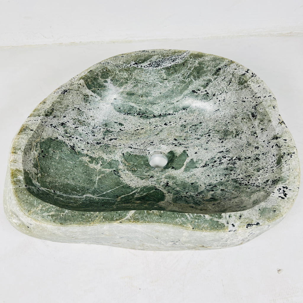 Green Speckeled River Stone Sink