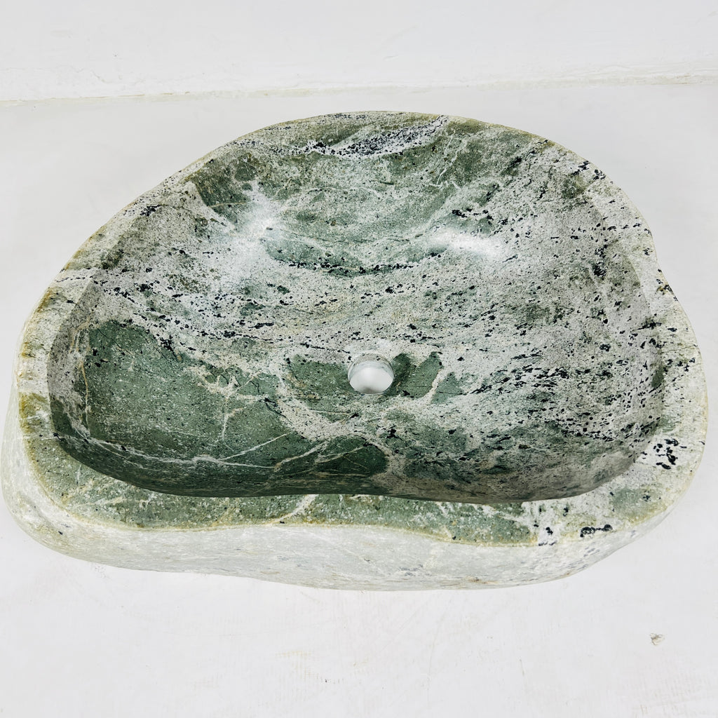 Green Speckeled River Stone Sink