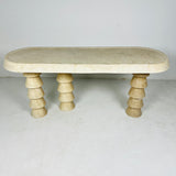 Three- Legged Table - Travertine