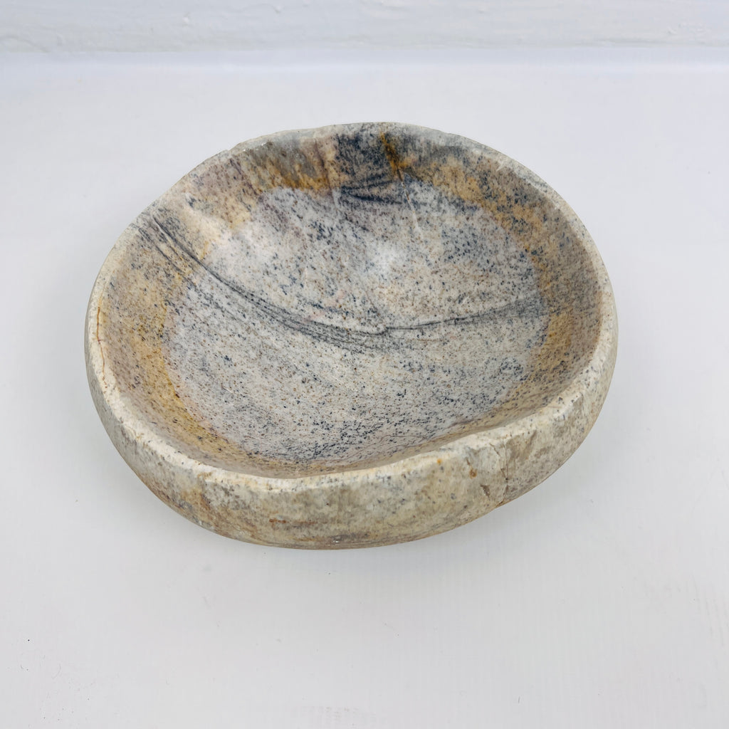 Grey Tidal Wave River Stone Bowl