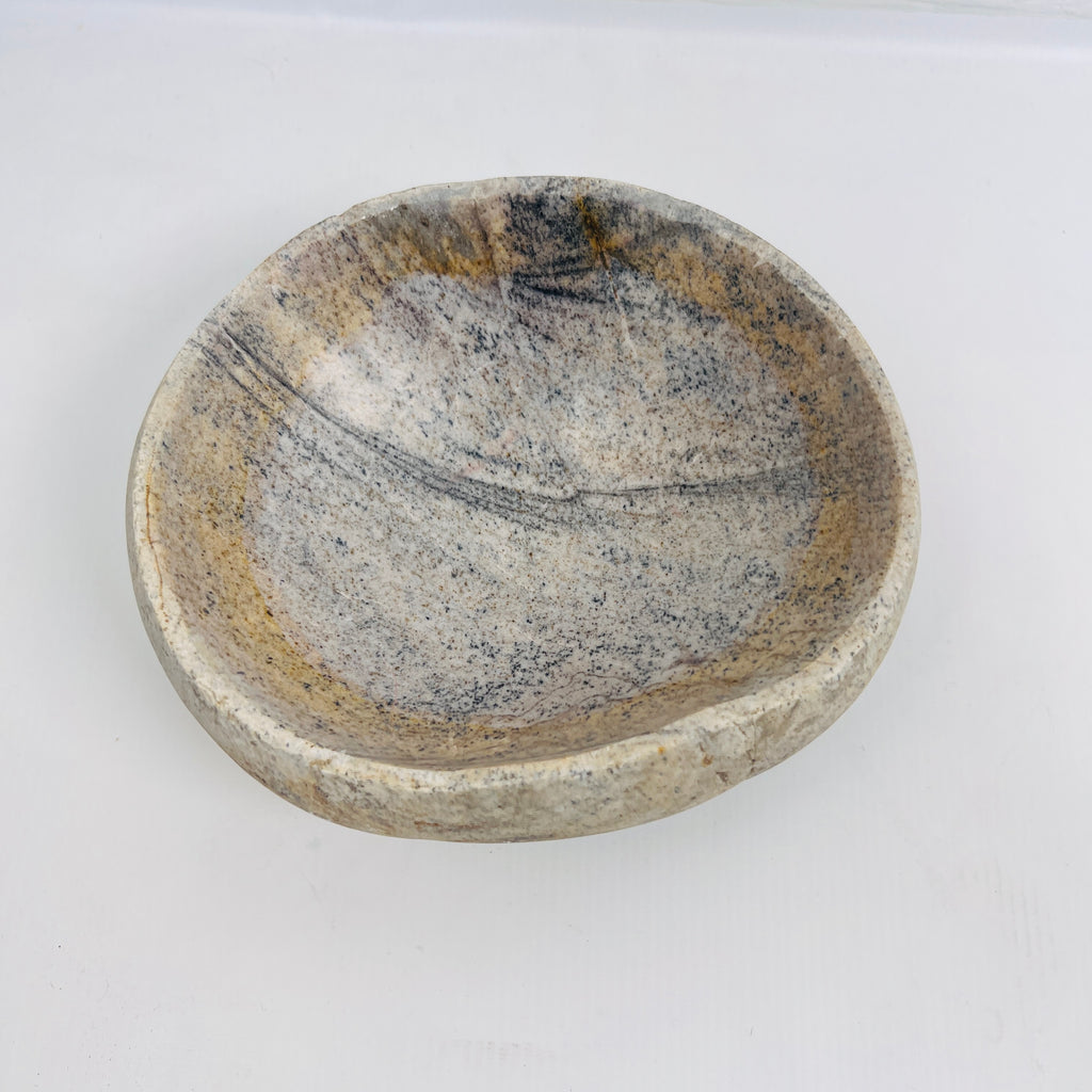 Grey Tidal Wave River Stone Bowl