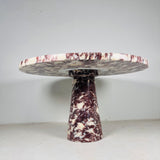 Helix Marble Table - Red & White