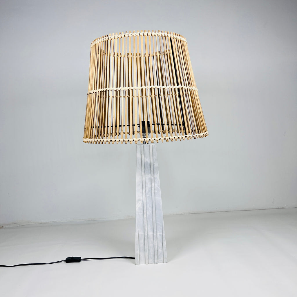 Grey Ragged Table Lamp