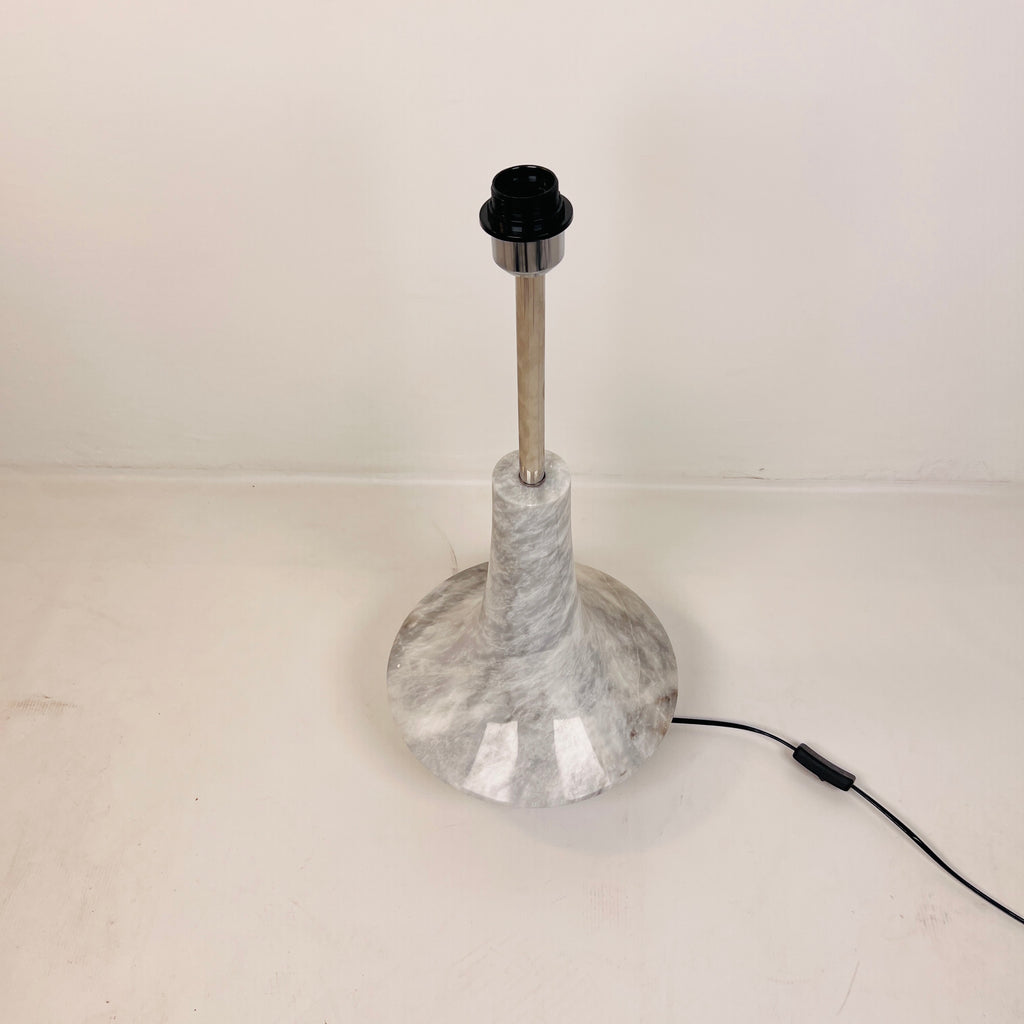 Bulged Saucer Grey Table Lamp