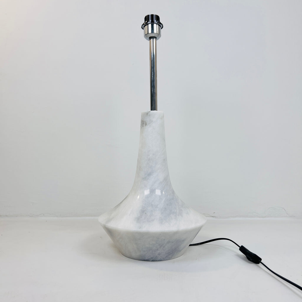 Bulged Saucer Grey Table Lamp