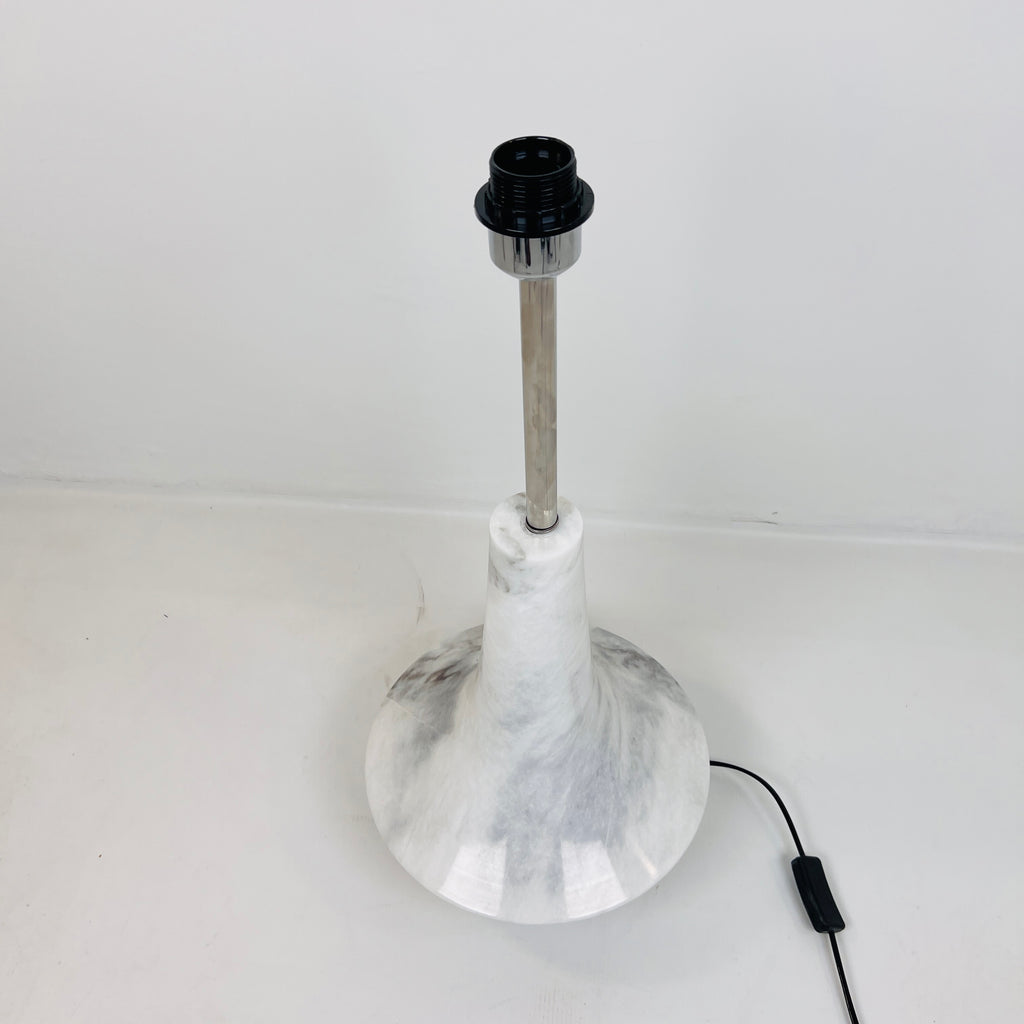 Bulged Saucer Grey Table Lamp