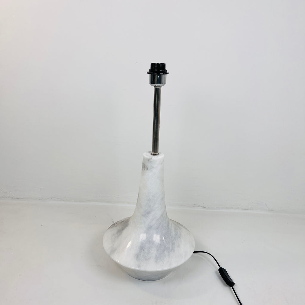 Bulged Saucer Grey Table Lamp