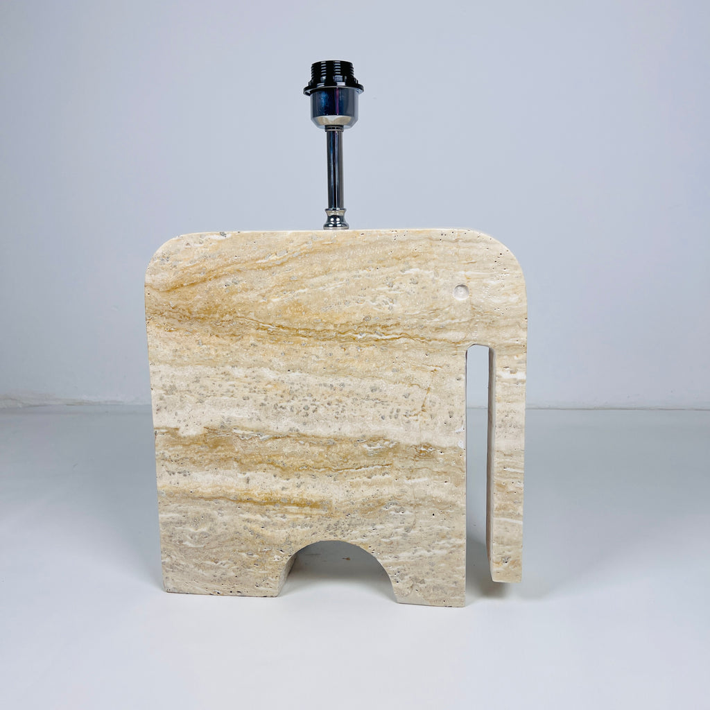 Elephant Travertine Table Lamp