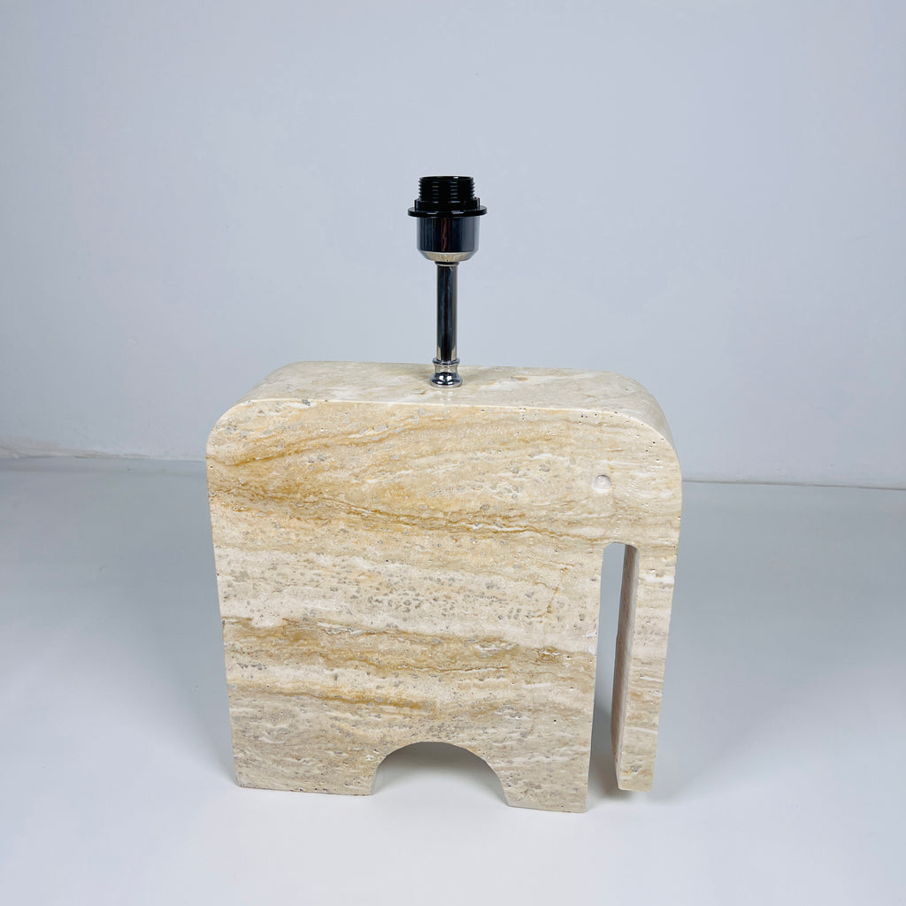 Elephant Travertine Table Lamp