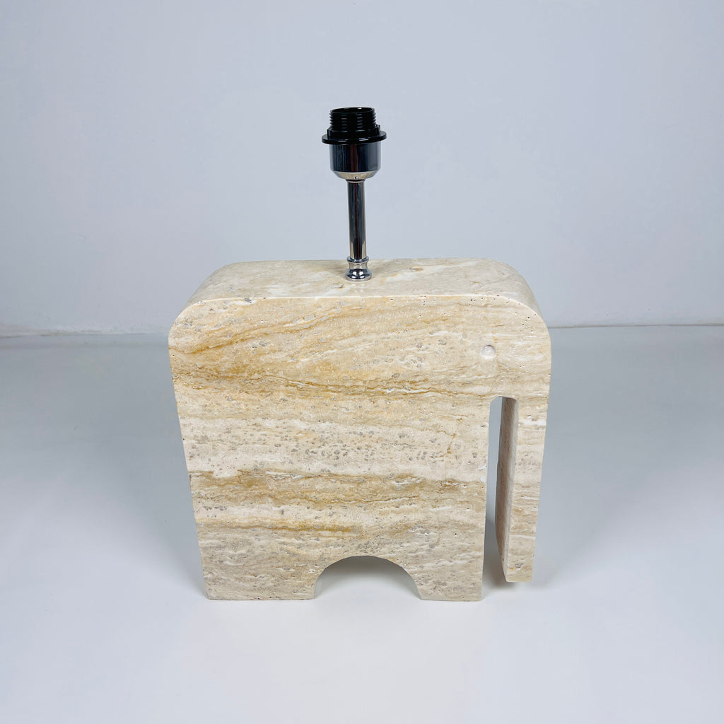 Elephant Travertine Table Lamp