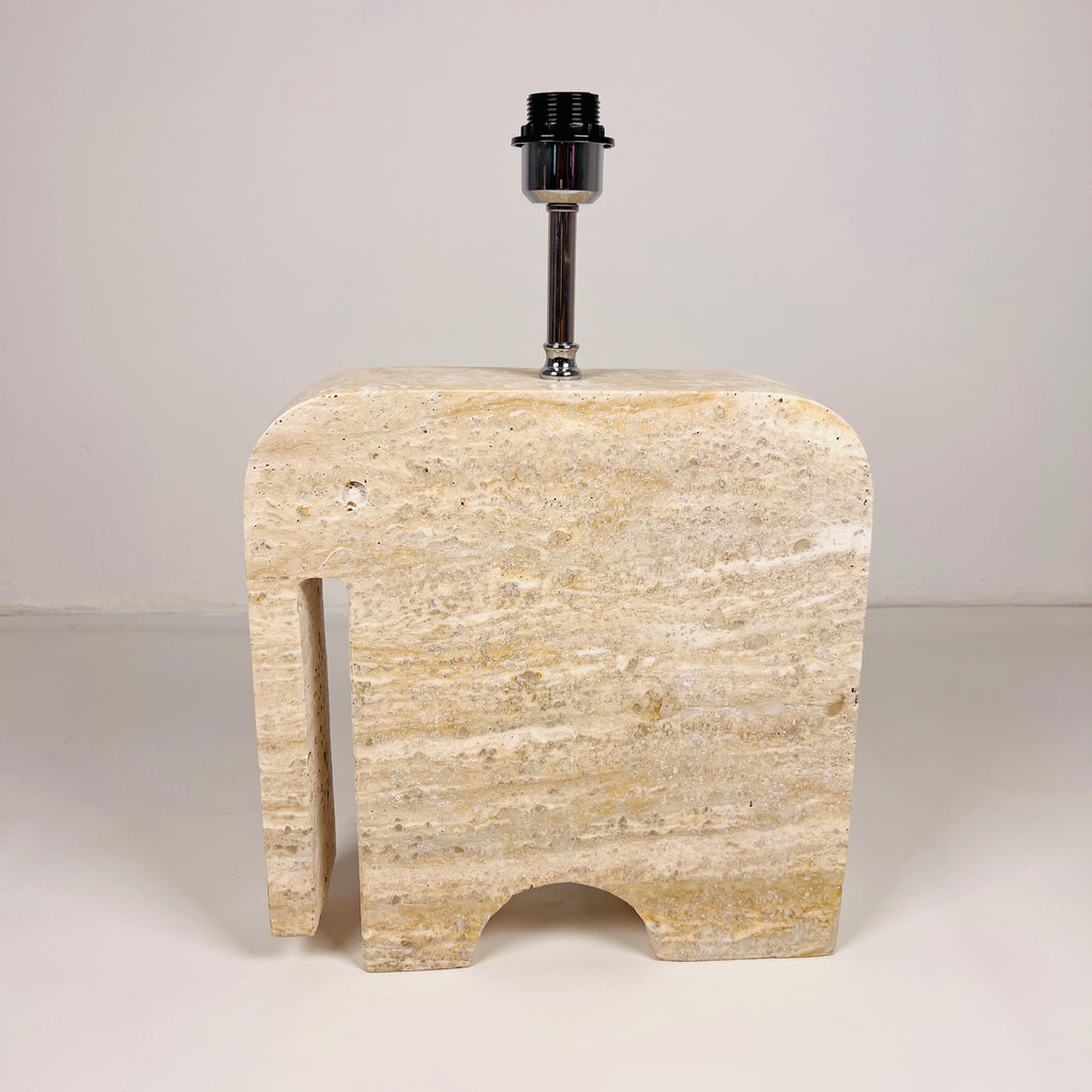 Elephant Travertine Table Lamp