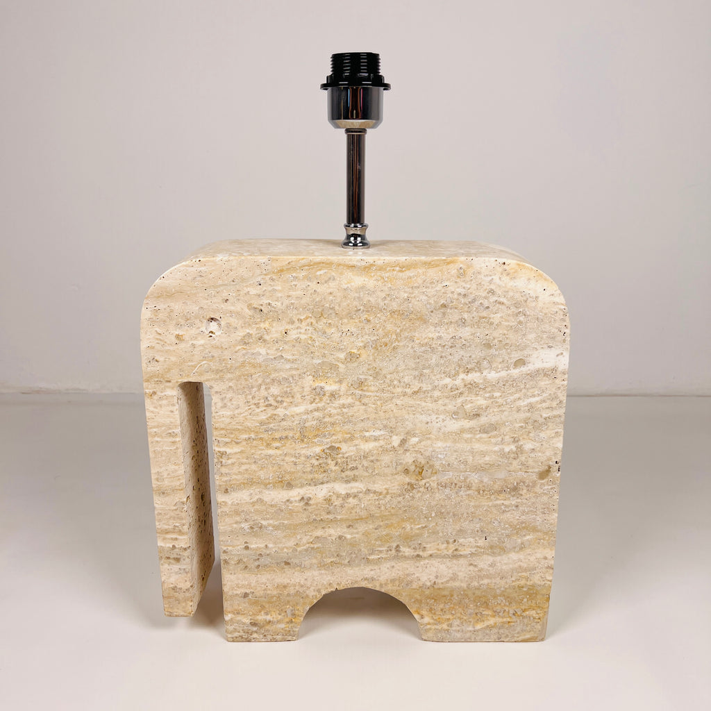 Elephant Travertine Table Lamp