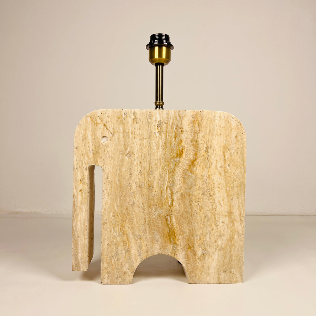 Elephant Travertine Table Lamp