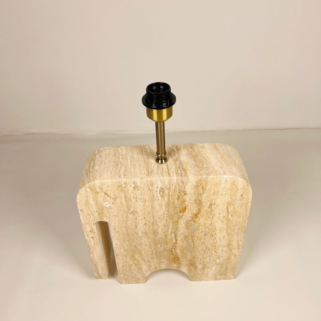 Elephant Travertine Table Lamp