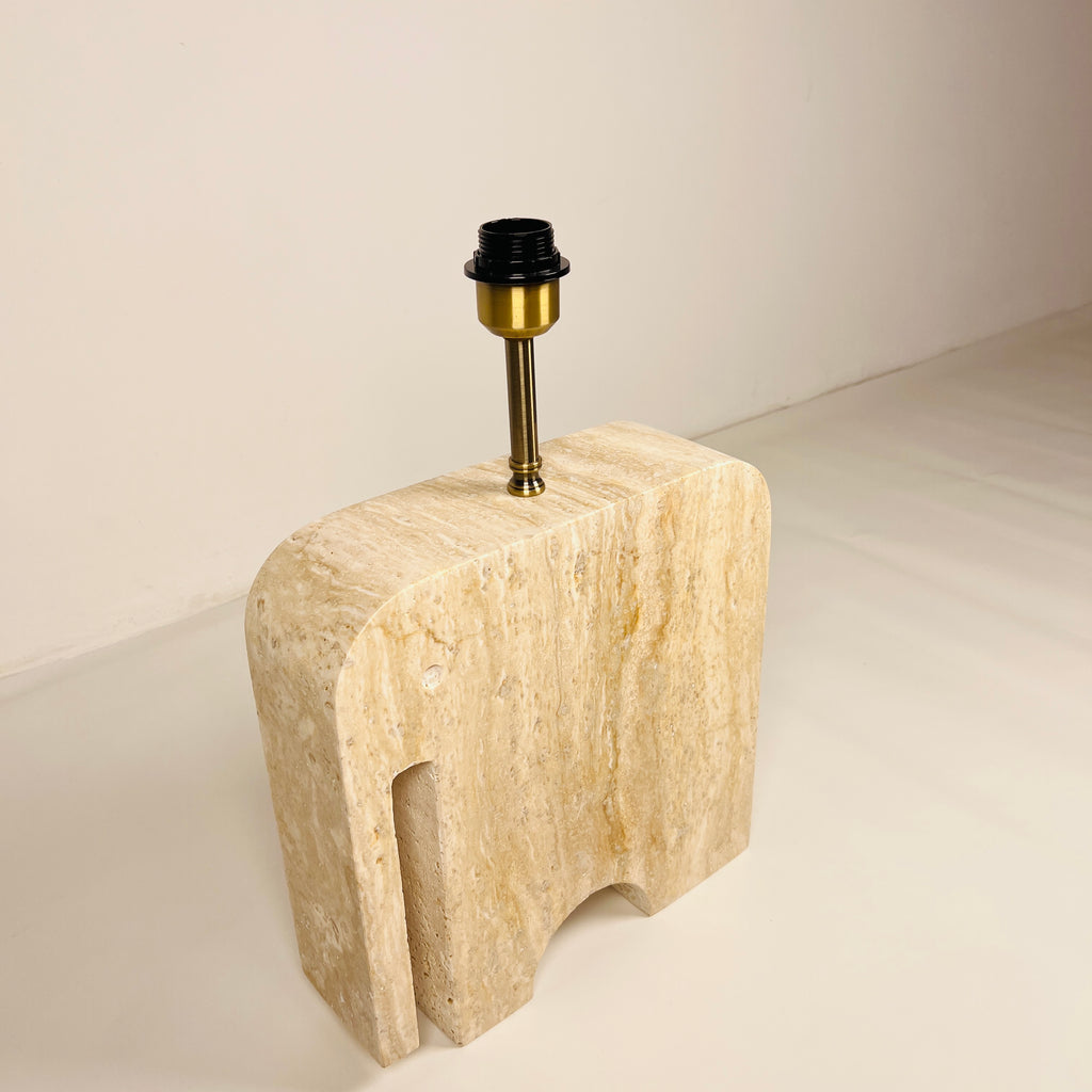 Elephant Travertine Table Lamp