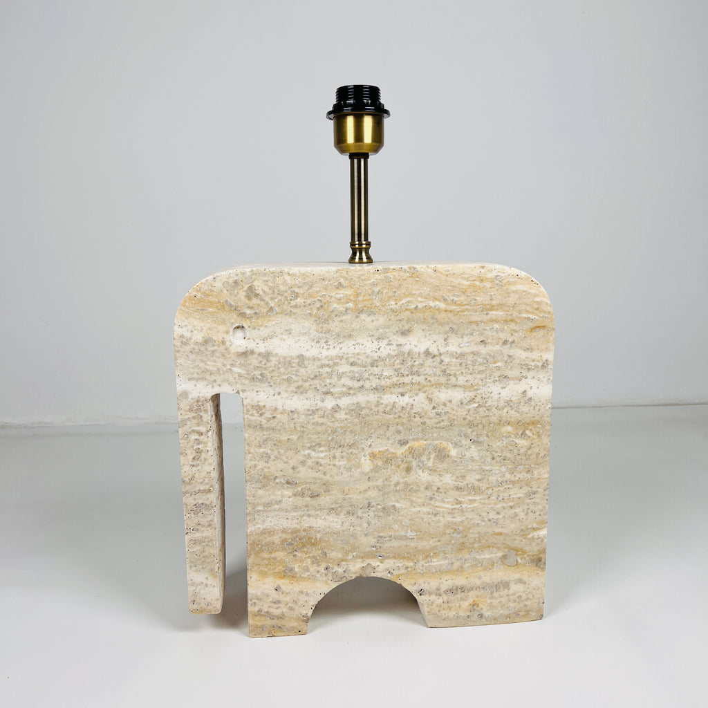 Elephant Travertine Table Lamp