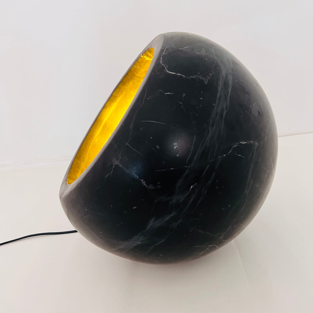 Semi Spherical Black Table Lamp