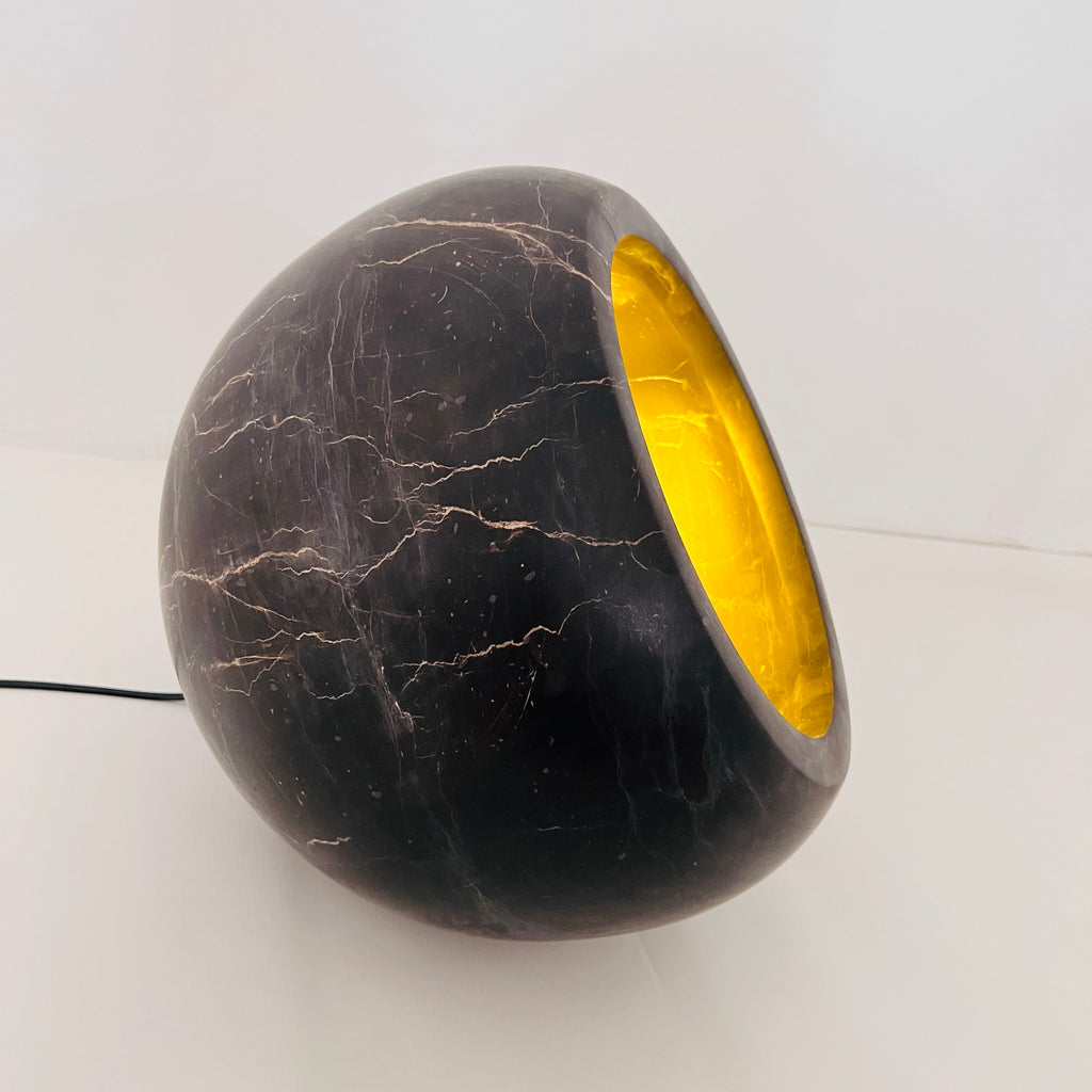 Semi Spherical Black Table Lamp