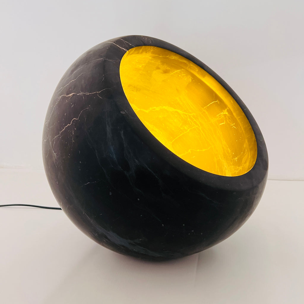 Semi Spherical Black Table Lamp