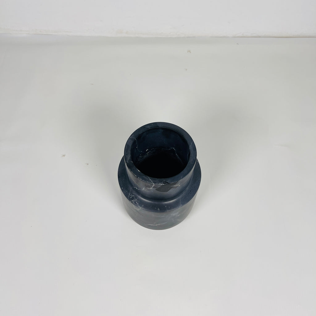 Black With White Veins Vase(Small)