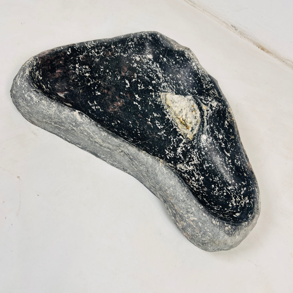 Asymmetric River Stone Bowl
