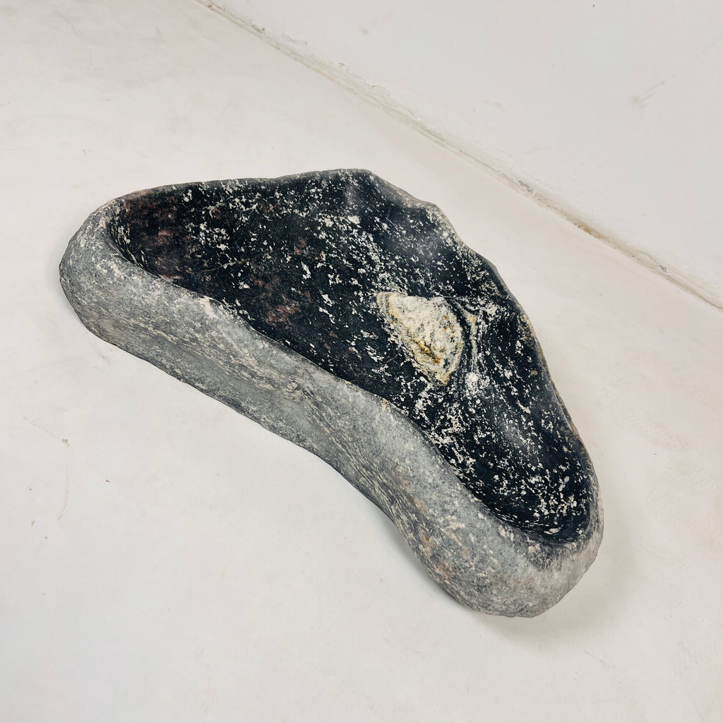Asymmetric River Stone Bowl