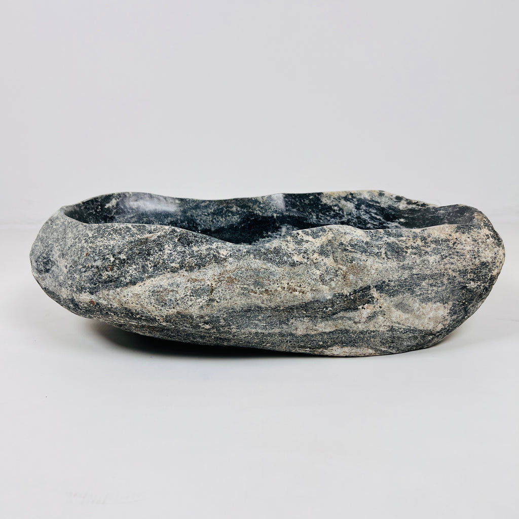 Brushed Midnight Black River Stone Sink