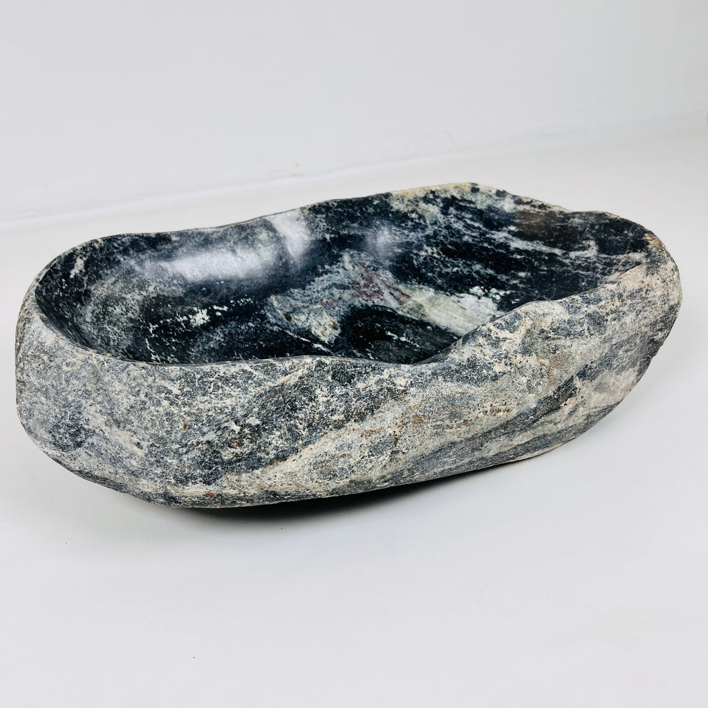 Brushed Midnight Black River Stone Sink