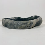 White Marked River Stone Bowl