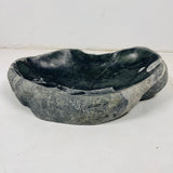 White Marked River Stone Bowl
