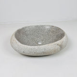 Eggshell Spotted River Stone Sink
