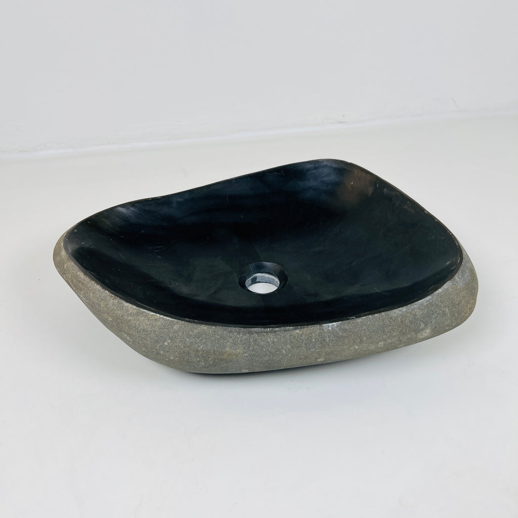 Midnight Black River Stone Sink