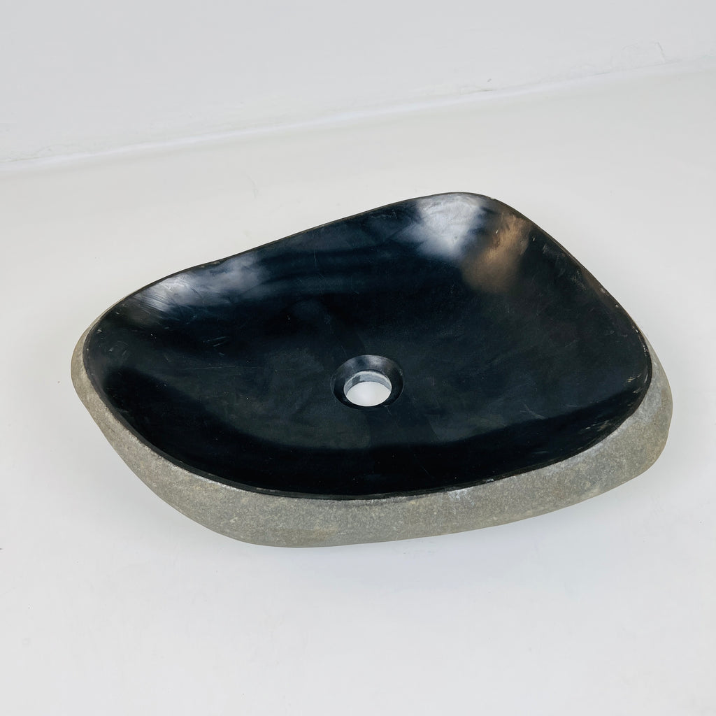 Midnight Black River Stone Sink