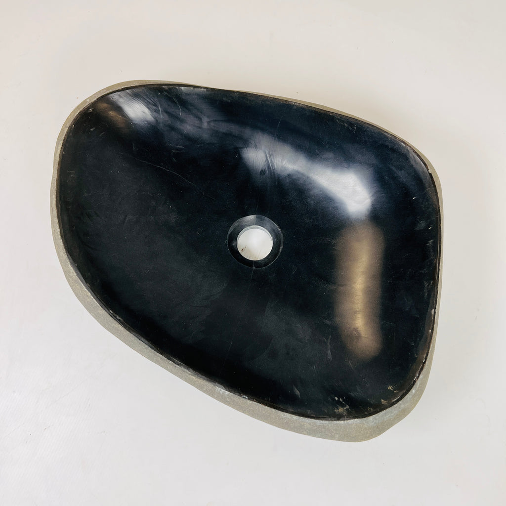 Midnight Black River Stone Sink