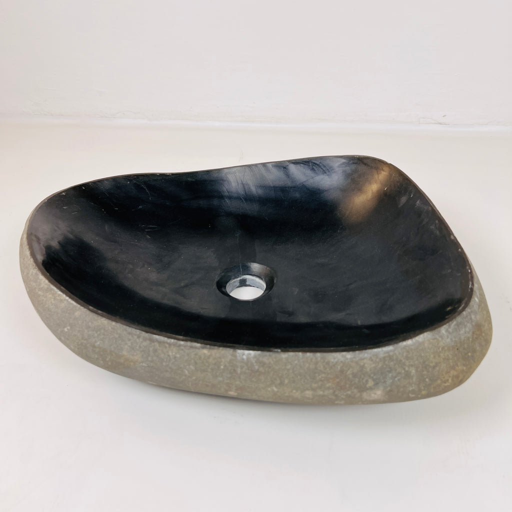 Midnight Black River Stone Sink