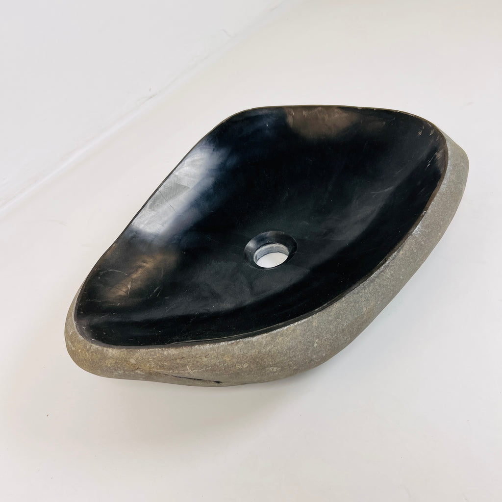 Midnight Black River Stone Sink